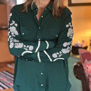 Cowboy Style Machine embroidered Shirt by One Teaspoon